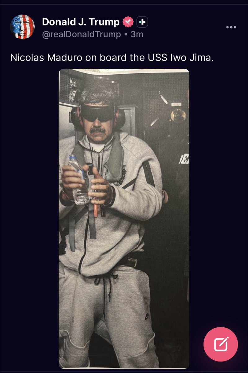 AHORA: <a href="/realDonaldTrump/">Donald J. Trump</a> publica fotografía de Nicolás Maduro