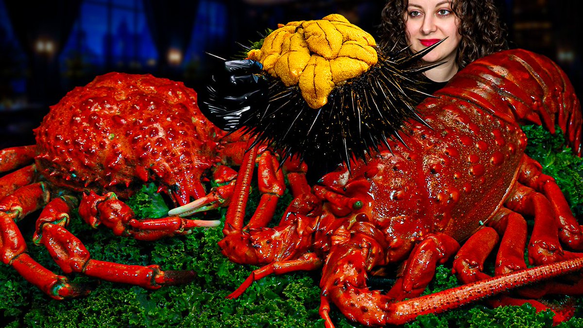 MonicaAsmr's tweet photo. SPINY LOBSTER, SPIDER CRAB &amp; SEA URCHIN 🦞🦀🦔 ASMR MUKBANG
Creamy Garlic Butter Sauce • Satisfying Eating Sounds 🤤🧈
👉 FULL VIDEO on YouTube: Monica ASMR
🔗 Click the link in bio or search “Monica ASMR” on YouTube
#reels #reelsvideo #reelsviral #viralreels #trendingreels https://t.co/2StetqEakY