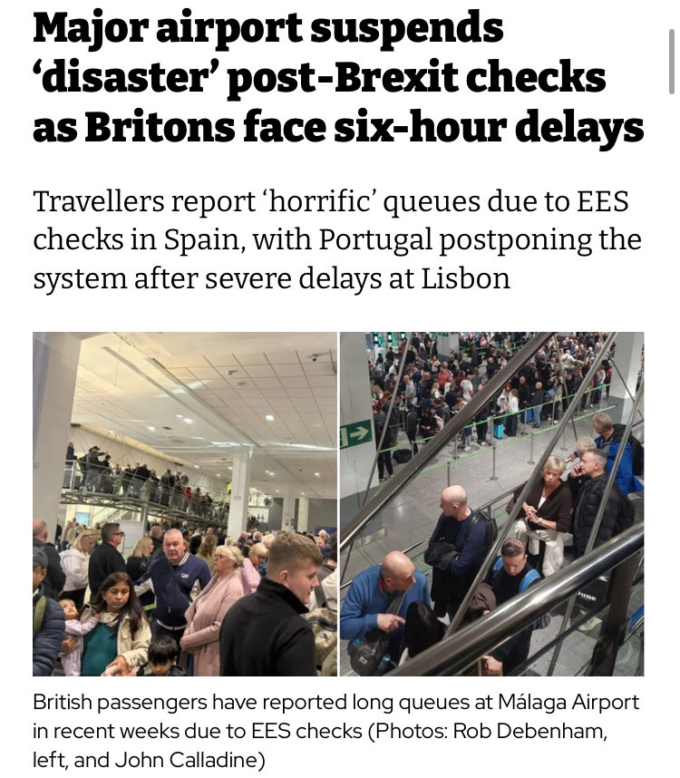 RejoinP's tweet image. Sunlit uplands whilst stuck in an airport for 6 hours.
You Can Thank @Nigel_Farage and @BorisJohnson for this Brexit Misery.
