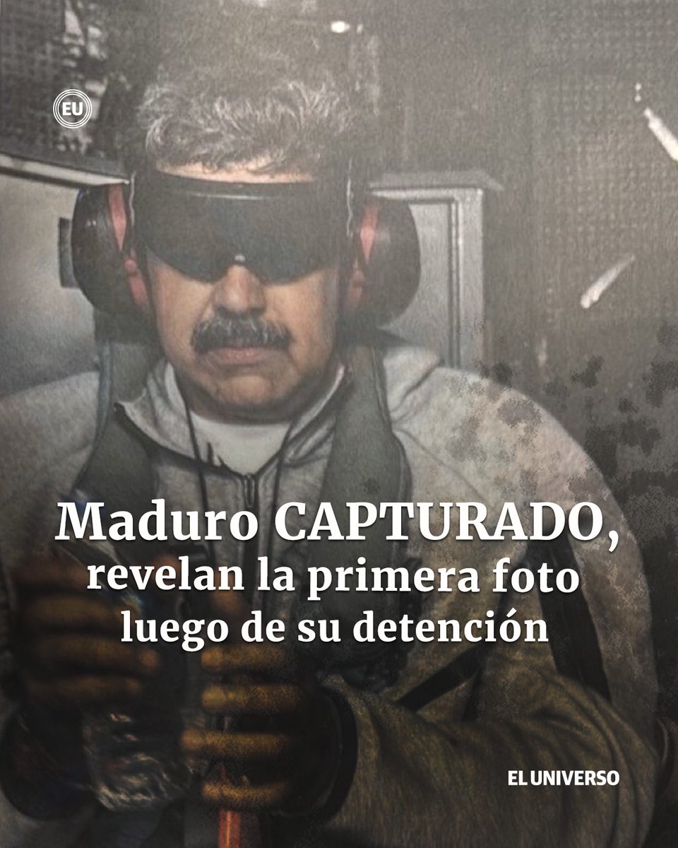 #URGENTE | 👉ow.ly/USrr50XRipK El gobierno de Estados Unidos publicó la primera foto de #NicolásMaduro luego de su detención en #Venezuela y su posterior traslado a Nueva York. El líder chavismo enfrentará varios cargos criminales a su arribo a tierras estadounidenses.