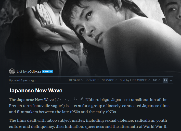 cinemafrances's tweet photo. 219 films of Japanese Nouvelle Vague!

https://t.co/ZQNUWMzcNX https://t.co/CaxbUmjvZO