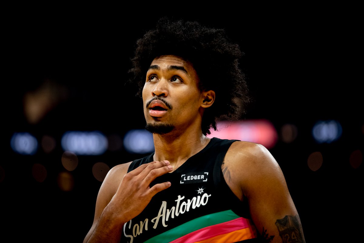 Dylan Harper is now the only Spurs rookie in franchise history to have four 20-point games off the bench in his first 25 games 🔥