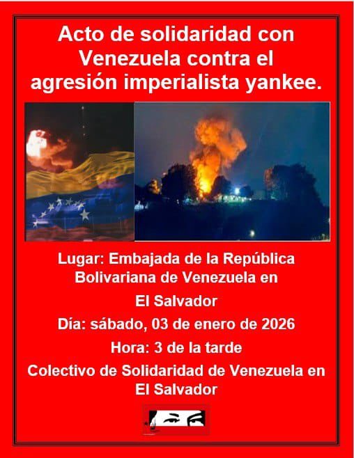 Acto de solidaridad con pueblo de #Venezuela
Exigimos 
Fe de vida del presidente Nicolás Maduro y su esposa <a href="/Adan_Coromoto/">Adán Chávez</a> <a href="/PartidoPSUV/">PSUV</a>