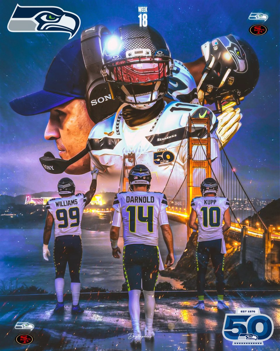 🔥 GAMEDAY 🔥

The Seahawks are not here by accident.
They earned this moment.
Tonight, they prove it to the world.
Seattle vs San Francisco. 💪🏼🌎

📅 Jan. 3
⏰️ 5:00 PST
🆚️ #49ers
🏟 Levi's Stadium

#GoHawks 💪🏼👏🏼👏🏼👏🏼 💚🤍💙🦅🦅
#seahawks #seahawksnation #SeattleSeahawks #NFC