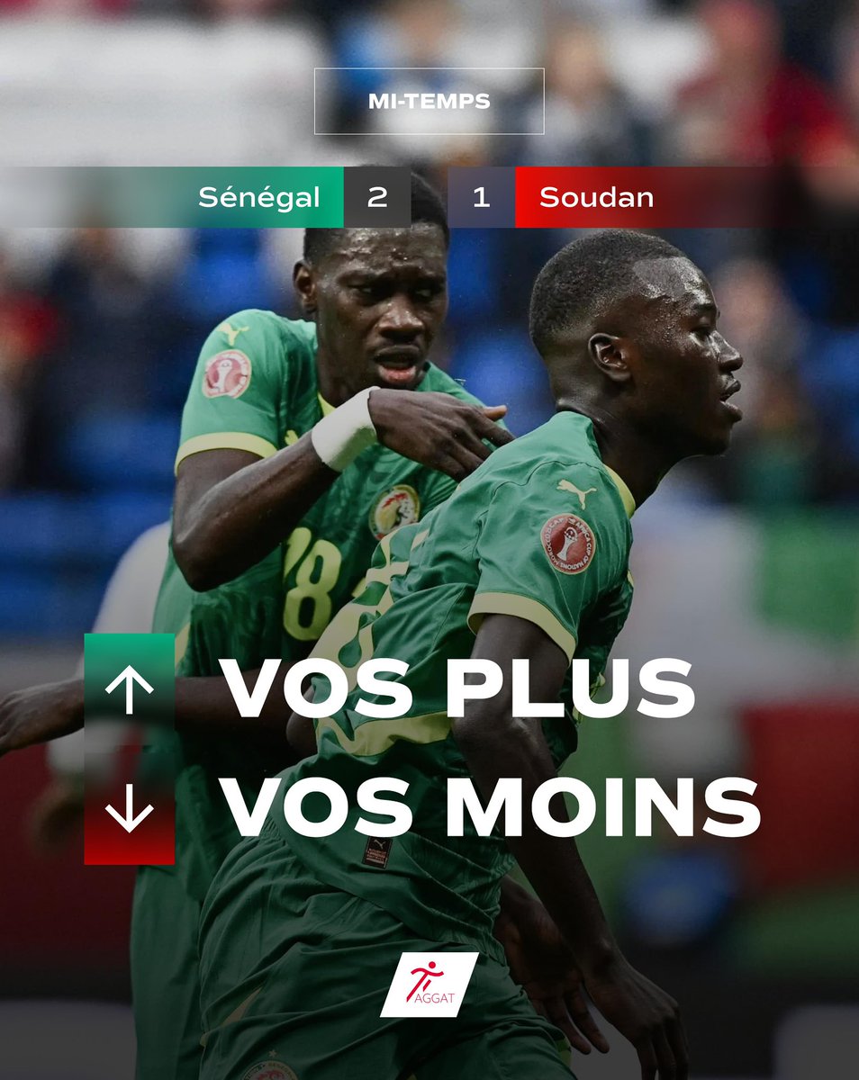 taggatsn's tweet image. MI-TEMPS : Sénégal 🇸🇳 2–1 Soudan 🇸🇩
Vos avis ?

#TotalEnergiesAFCON25