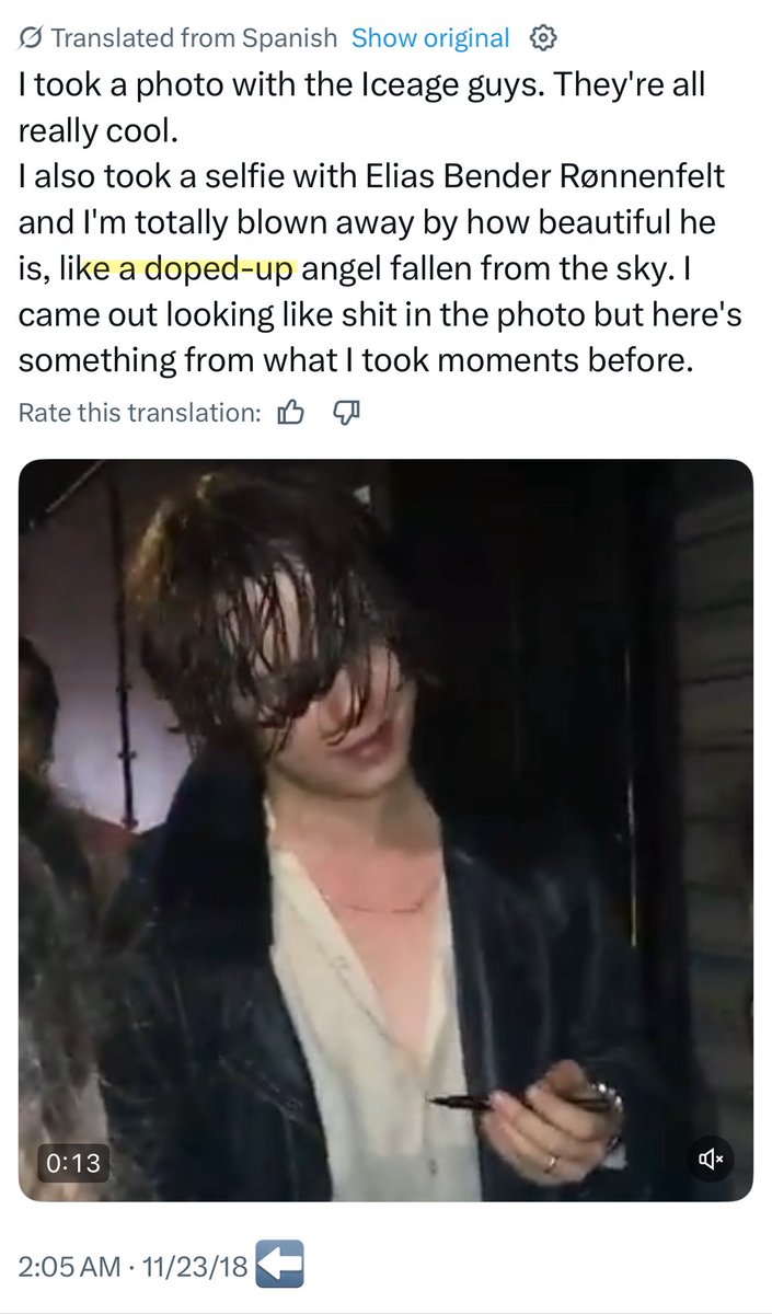 xAnonymous_Anon's tweet photo. Presumably in June is when #EliasRønnenfelt officially entered Ortega’s life. As seen in the Glastonbury pics above, she was visibly skinnier. It’s been known for years that he uses/abuses drugs and chain smokes. One can only assume he possibly got her into it as well. https://t.co/9ZsBdYY07V