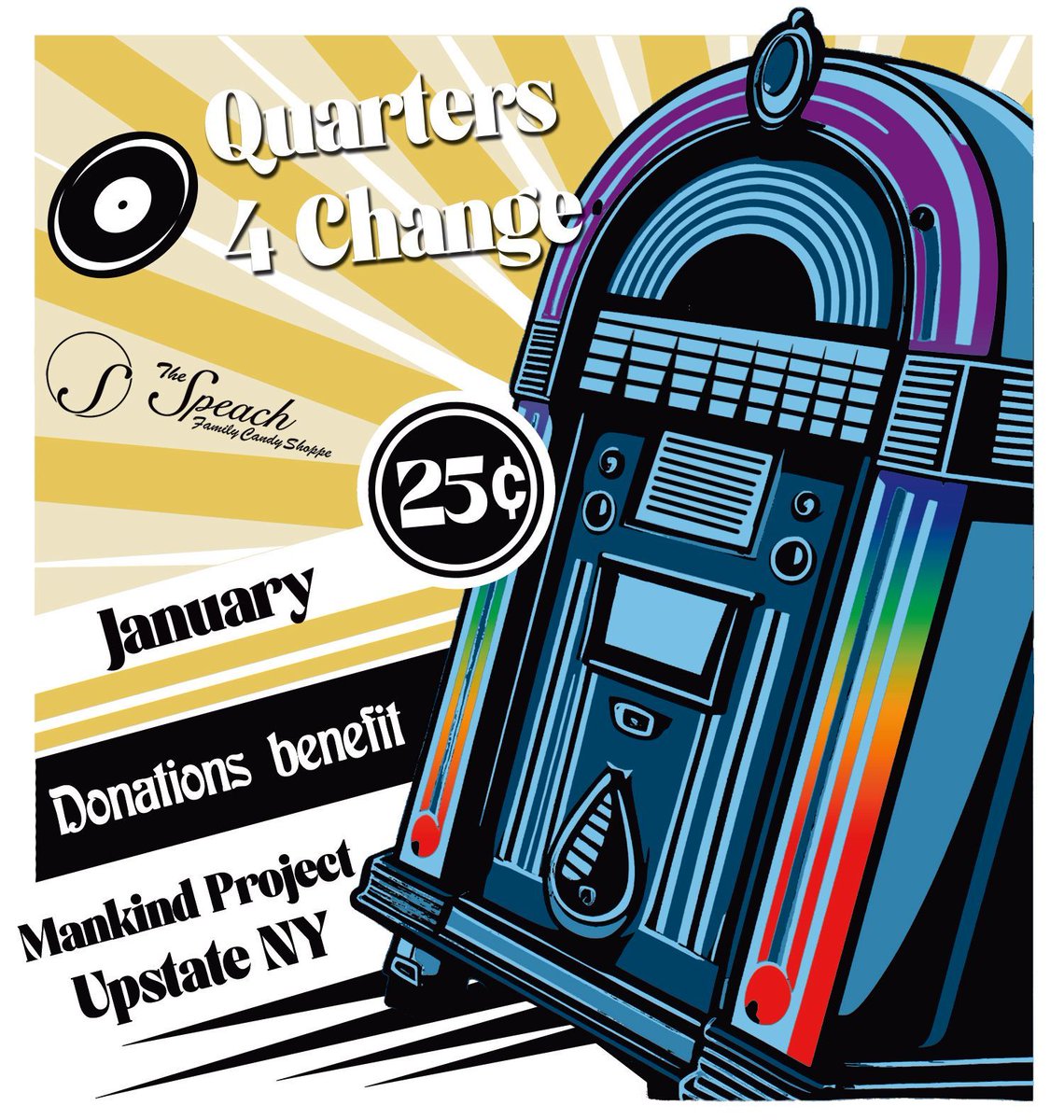 🎶 January’s Quarters 4 Change supports Mankind Project USA – Upstate NY 💙
Drop a quarter, play a song, and help create positive change in our community.

#Quarters4Change #MankindProjectUSA #GiveLocal
