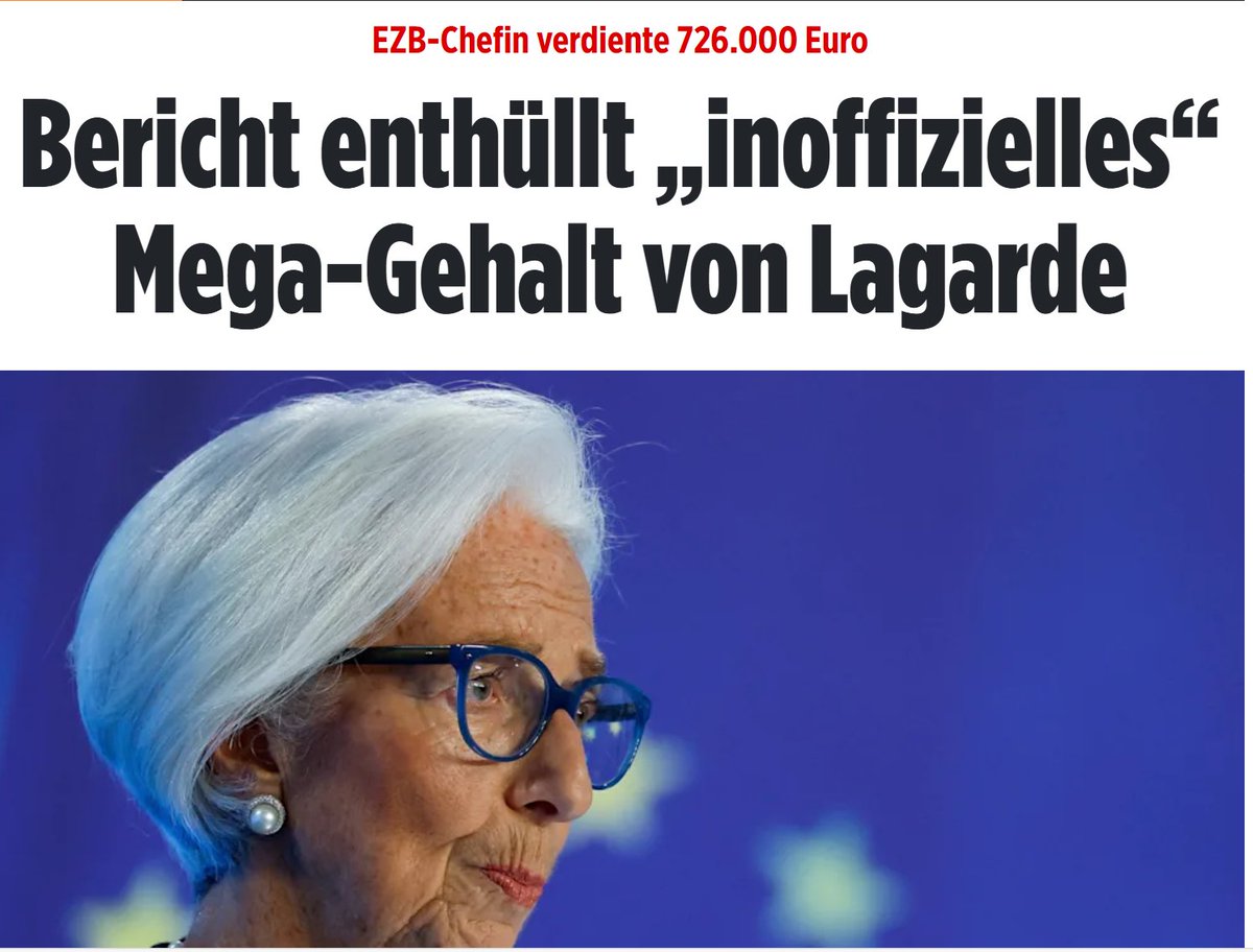 🇬🇧🇺🇸🇨🇦 This is how it works in the EU: European Central Bank President Lagarde earns almost four times as much as Jerome Powell, Chairman of the US Federal Reserve. 
🇩🇪🇦🇹🇨🇭 So läuft das in der EU: EZB-Präsidentin Lagarde verdient fast viermal so viel wie der Vorsitzende der
