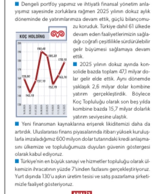 📍KOÇ HOLDİNG “Dokuz ayda 2,6 milyar dolar kombine yatırım yaptık” Levent Çakıroğlu / Koç Holding CEO’su. #kchol