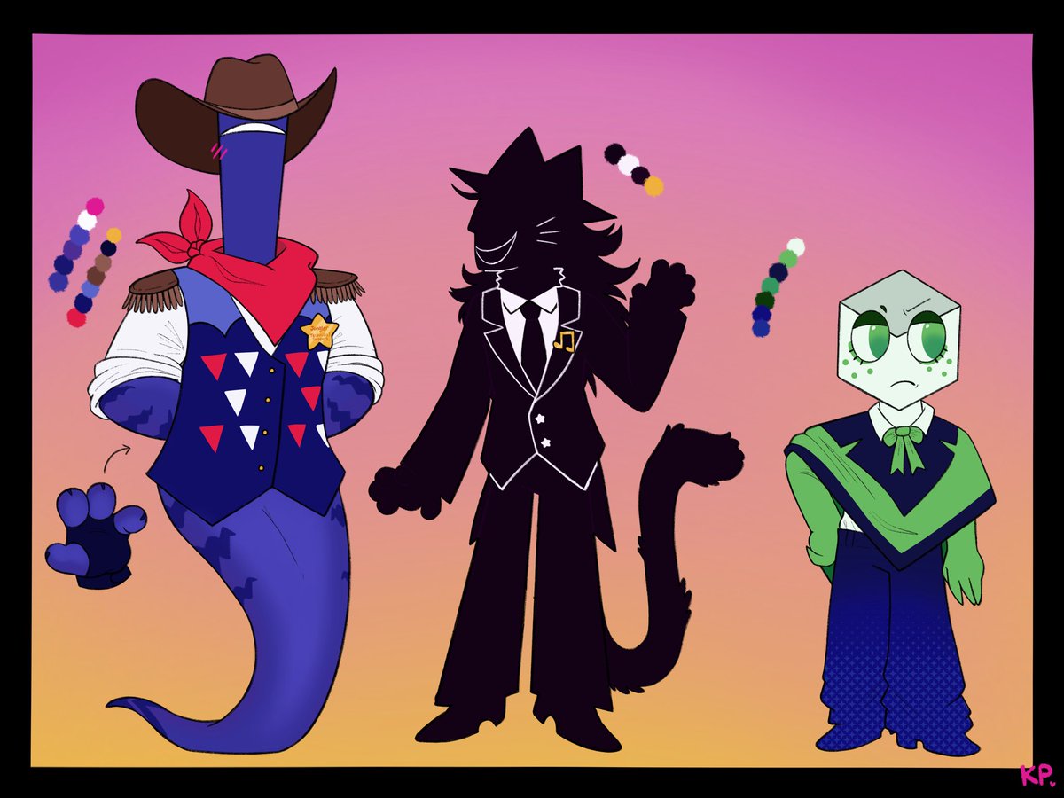 Finally sat down to figure out their stupid freaking designs. Boooo 🍅🍅🍅 
#miketwt #miketrio #deltarune