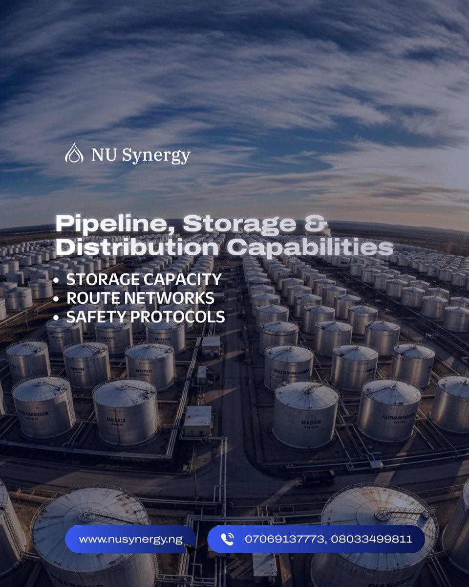 SynergyNu87345's tweet photo. NU Synergy delivers safe and dependable energy logistics.
#EnergyLogistics #PipelineInfrastructure #FuelStorage #SafeDistribution #SupplyChainExcellence #DownstreamEnergy #ReliableOperations https://t.co/J7tzPZ6Kqp