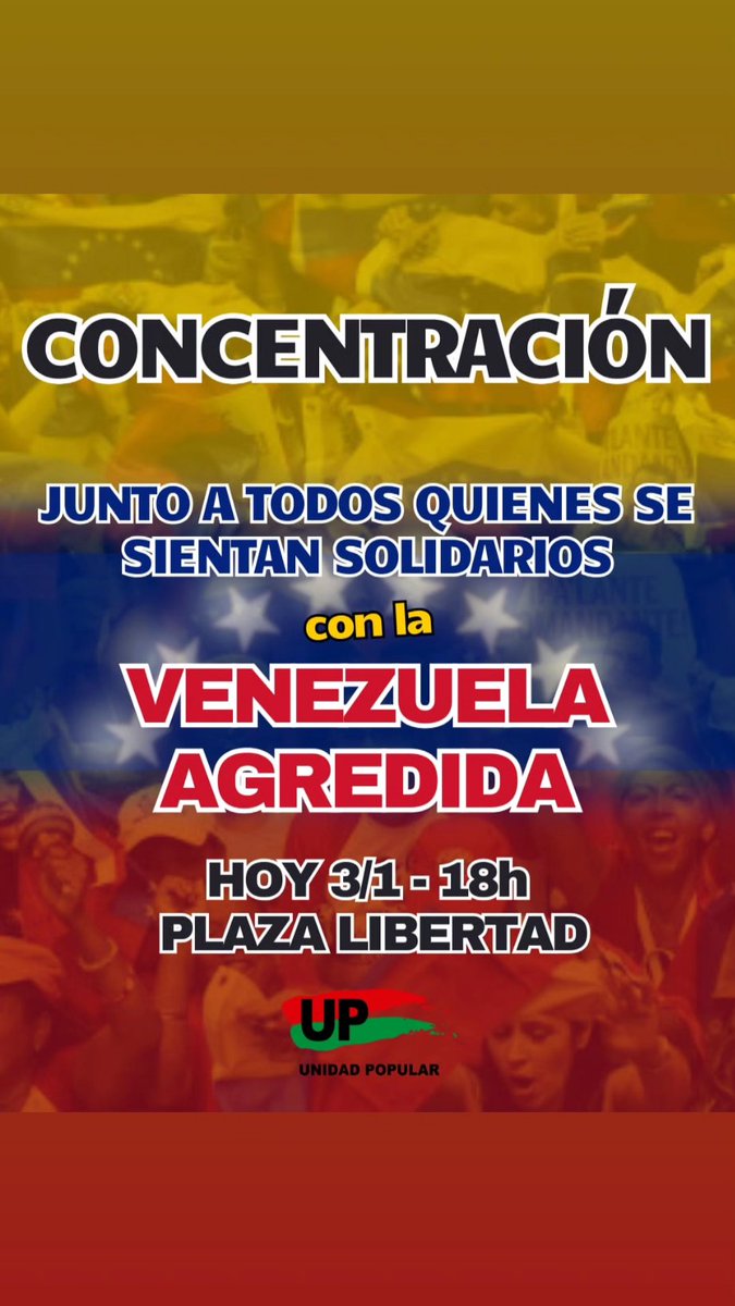HOY TODOS A PLAZA LIBERTAD 18 HS