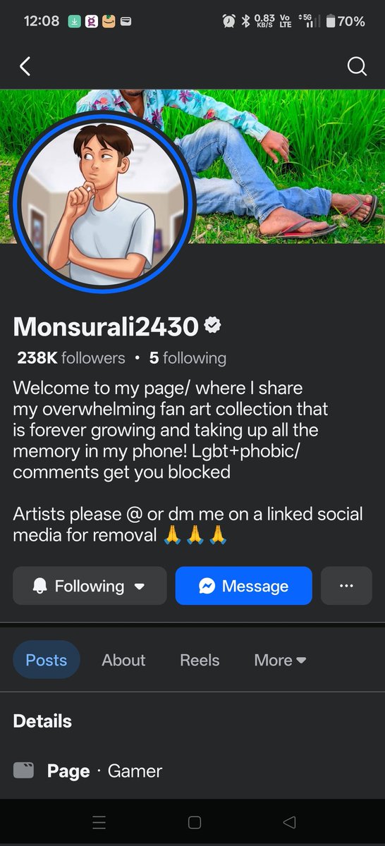 Cybeezy_'s tweet photo. @harorlood Ive seen this dudes page. he doesn't take credit for work. He has a disclaimer at the top of his page for removal. Idk if you tried reaching. He says to message him to remove content he posts. You wouldn't know this because he never tags artists from what I've seen. Smh sketchy. https://t.co/qxTUpZGup8