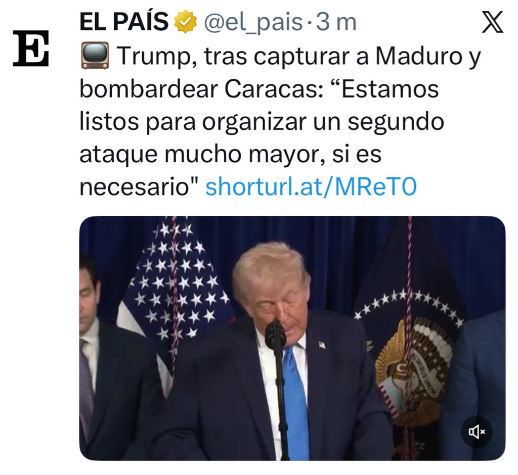 "Vamos a controlar Venezuela hasta que haya una transición justa y ordenada". 

"Estamos listos para organizar un segundo ataque mucho mayor, si es necesario".

¿Esta es la “democracia” que se viene para Venezuela? 👇