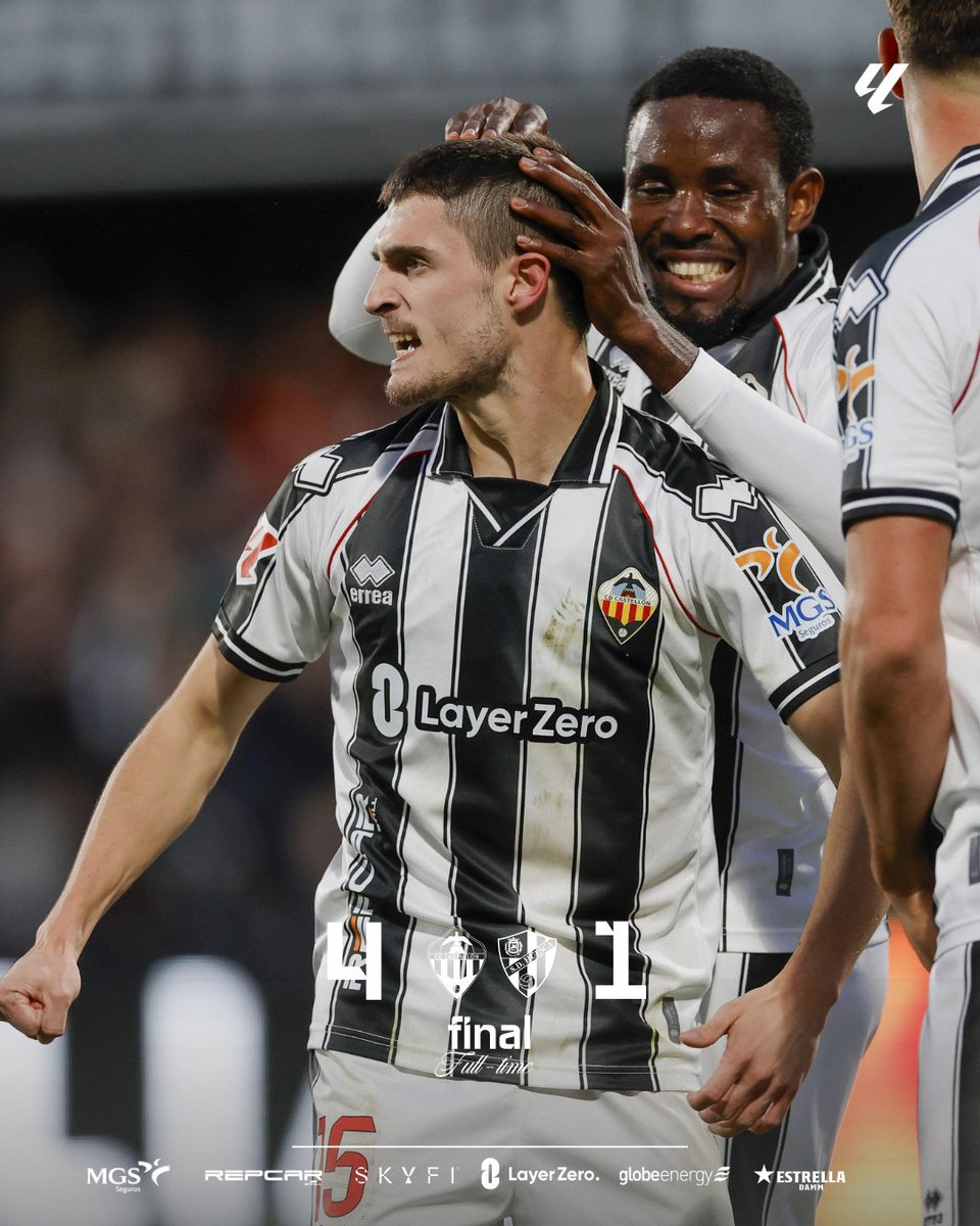 FINAAAL FINAAAL FINAAAL DEL PARTIDO (4-1) 

🔝 GRAN VICTORIA DEL CONJUNTO ALBINEGRO EN EL PRIMER PARTIDO DEL AÑO EN EL #SKYFICASTALIA🏟️

⚽️ CALA, BRIGNANI, PABLO SANTIAGO Y GERENABARRENA ANOTARON LOS TANTOS DEL ENCUENTRO 

#CastellónHuesca 
#PPO👂