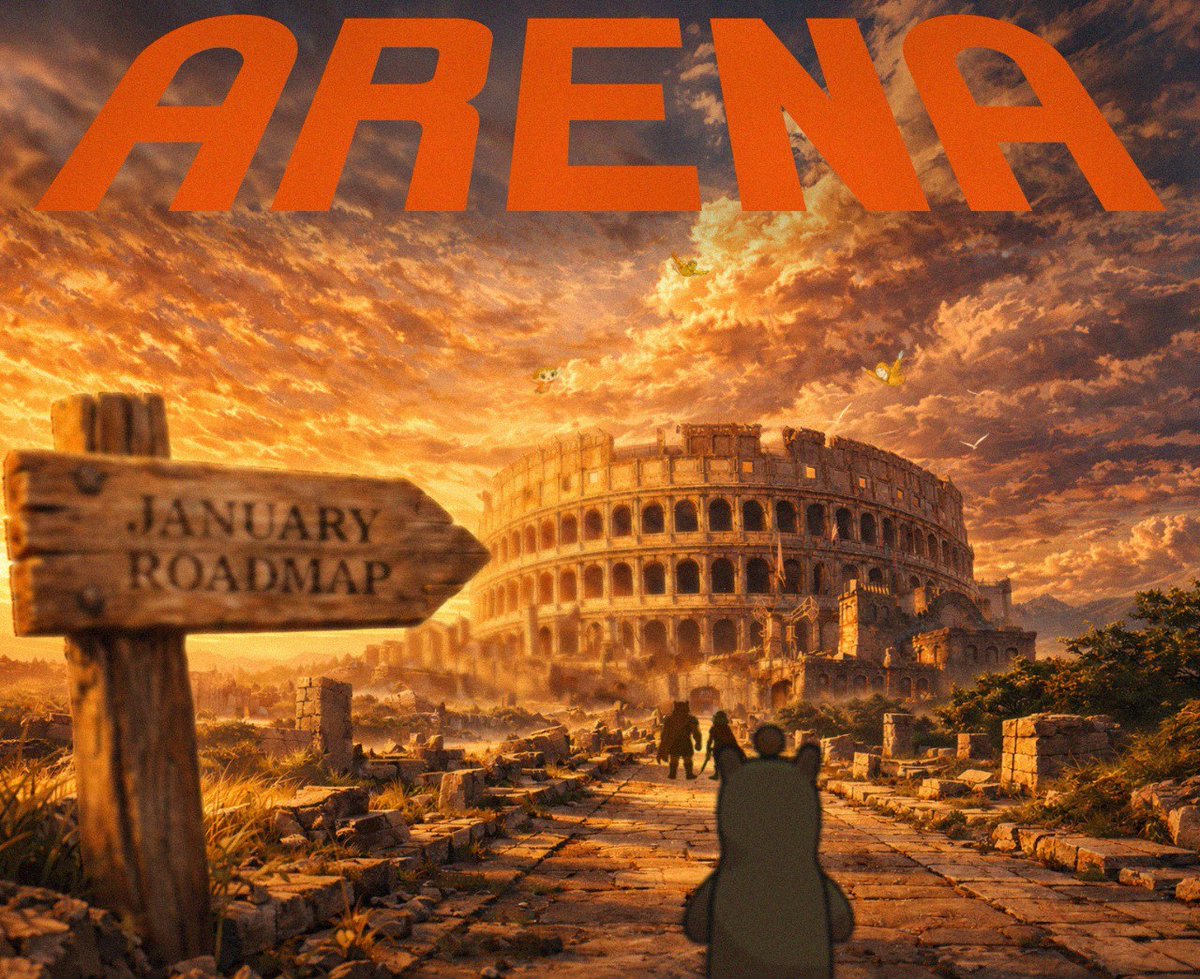 Arena January Roadmap:

1) Mobile App for iOS and Android
2) V1 token migration to V2 DEX
3) NFTs mintable in Arena and displayed in Arena wallet 
4) <a href="/bears_salmon/">Bears and Salmon</a> Bear den
5) <a href="/capysword/">Capy Sword</a> launch 
6) [redacted 1]
7) [redacted 2]
8) [redacted 3]
9) [redacted 4]