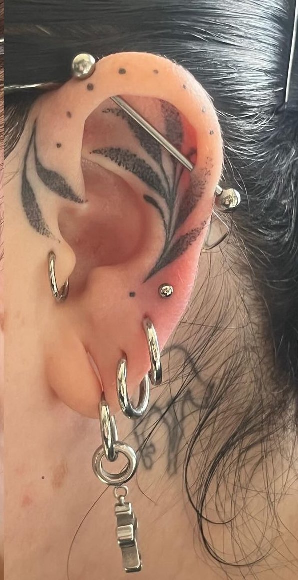 Ear tattoos are just so fun :-)