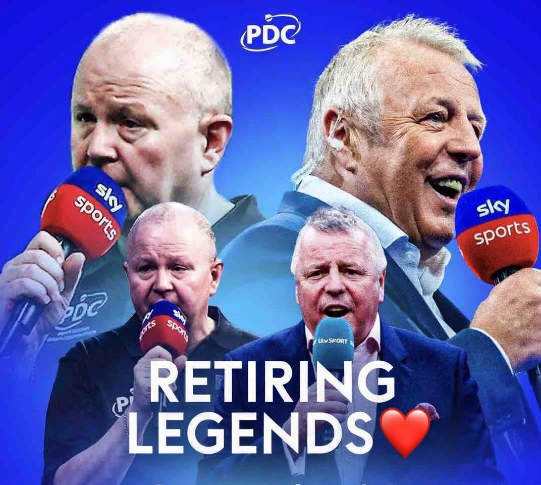 DartsBehindThe's tweet image. 🎙️ 𝗧𝘄𝗼 𝗟𝗘𝗚𝗘𝗡𝗗𝗦 𝗮𝗿𝗲 𝗿𝗲𝘁𝗶𝗿𝗶𝗻𝗴 𝘁𝗼𝗻𝗶𝗴𝗵𝘁 🎯❤️

George Noble 🎤 John McDonald 🎤