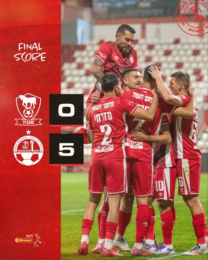 יששש!!! איזה ניצחון גדול 💪🏼💪🏼💪🏼 איזו פתיחת שבוע ופתיחת שנה ❤️❤️
תודה לכל מי שהגיע ושתהיה נסיעה בטוחה הביתה 🚗

אוגרים כוחות השבוע לקראת שבוע הבא חשוב מאוד 💪🏼💪🏼 בקרוב נודיע על מכירות הכרטיסים. רוצים טרנר מלא בכל משחק, רק ככה ורק ביחד באר שבע 🫶🏻🫶🏻🫶🏻