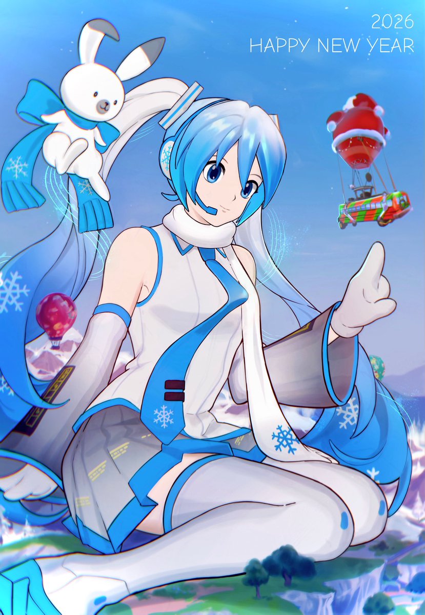 mrgx1019's tweet image. Happy New Year!

*style Imitation #fortnite #FortniteArt #初音ミク #HatsuneMiku #NewYear2026