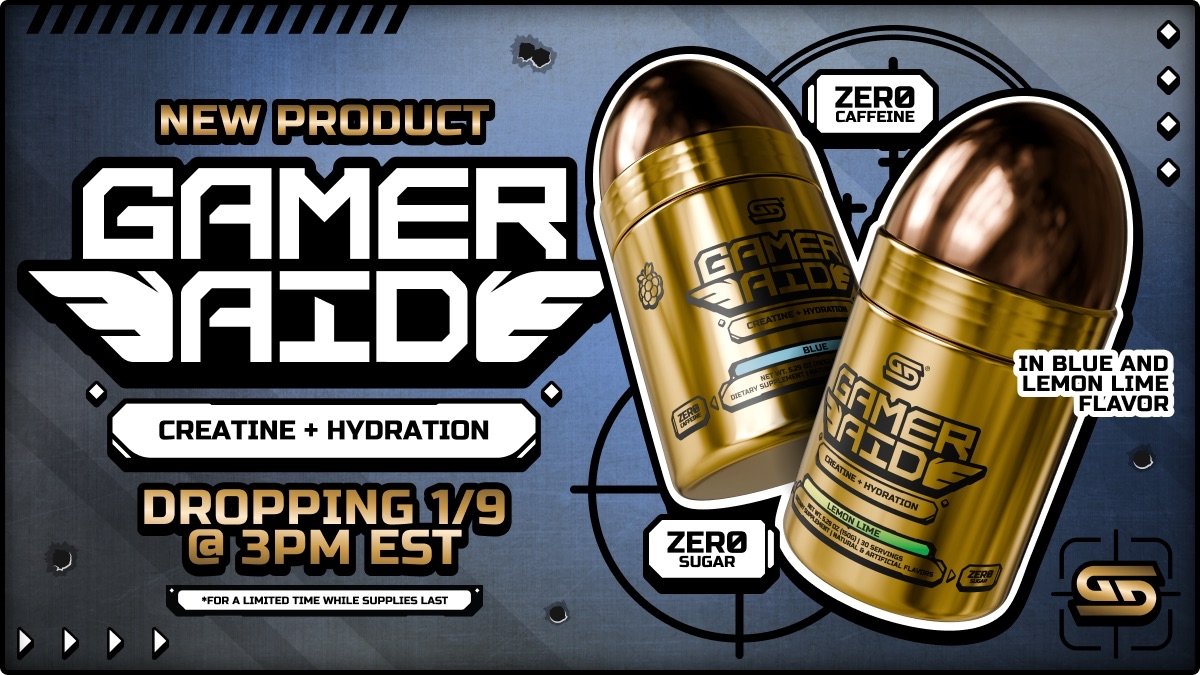 brangeddon's tweet photo. This is the hypest drop out of Gamersupps for me. Creatine is a big part of my supplements for weight training.

Looking forward to this on 1/9 and if you are too, use code GEDDON at checkout for a nice discount.

💪💪💪 https://t.co/yNSCnasZEX