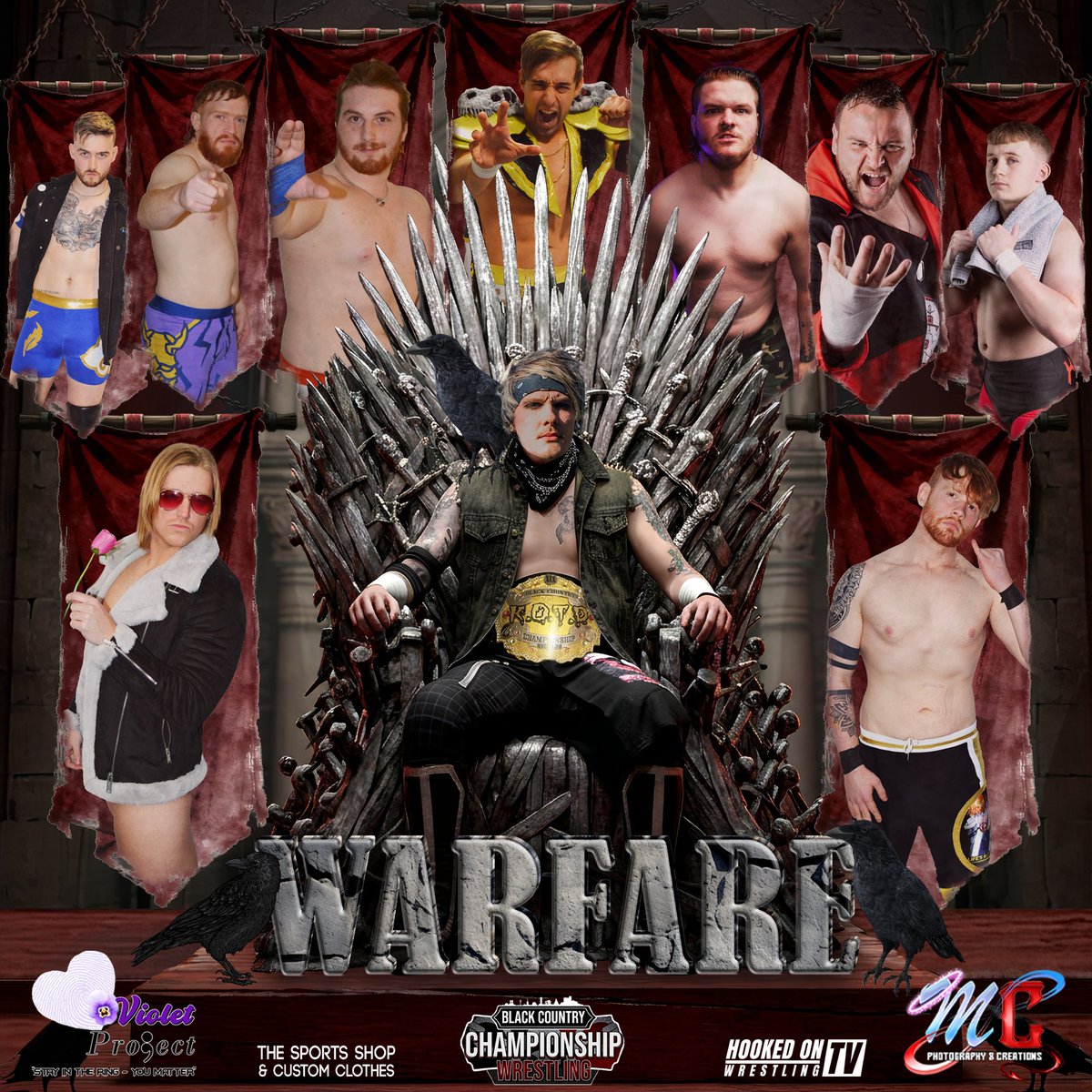 WARFARE. ALL 10 CONFIRMED.
 FOR THE KOTD TITLE ⚔️

10 enter. Pin/sub only. NO DQs.
Who leaves Apollo as King of the Division Champion?

🎟️ bccw2021.com/event-details/…

#BCCW #KOTD5 #Warfare #ApolloEra