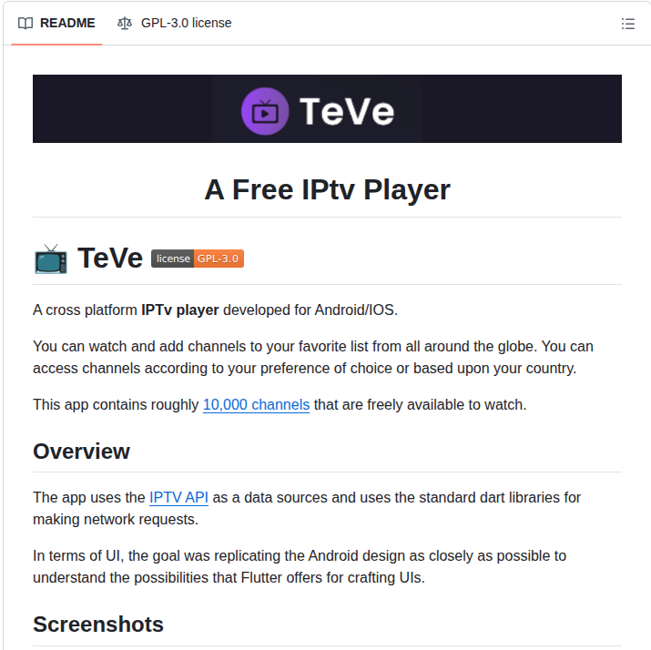 tom_doerr's tweet image. IPTV player for Android and iOS with 10,000 channels

github.com/7-USH/TeVe/