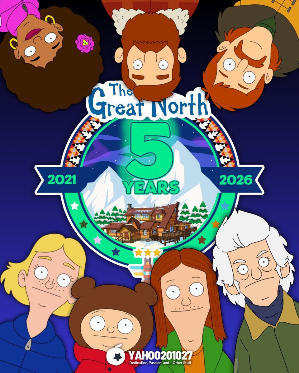 yahoo201027's tweet photo. Gone, but not forgotten. Happy five-year anniversary to @GreatNorthFOX. And hopefully, this won’t be the last (even if it was wrapped up back in September).
#TheGreatNorth #Cartoon #Animation #AniDom #AnimationDomination #BlogAllTheTime https://t.co/yentN9KQ4u