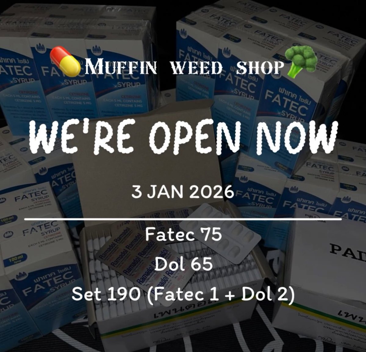 ชนมือได้ที่สันติธรรม 🛵 กด grab ได้ทั่วเชียงใหม่

สั่งซื้อสินค้า All line.me/ti/p/o37u9LGvXi

#ฟาเทค #เขียวเหลือง #promethazine #fatec #paindol #พิกัดลับเชียงใหม่ #โปรสันติธรรม #โปรเชียงใหม่ #เชียงใหม่ #สันติธรรม