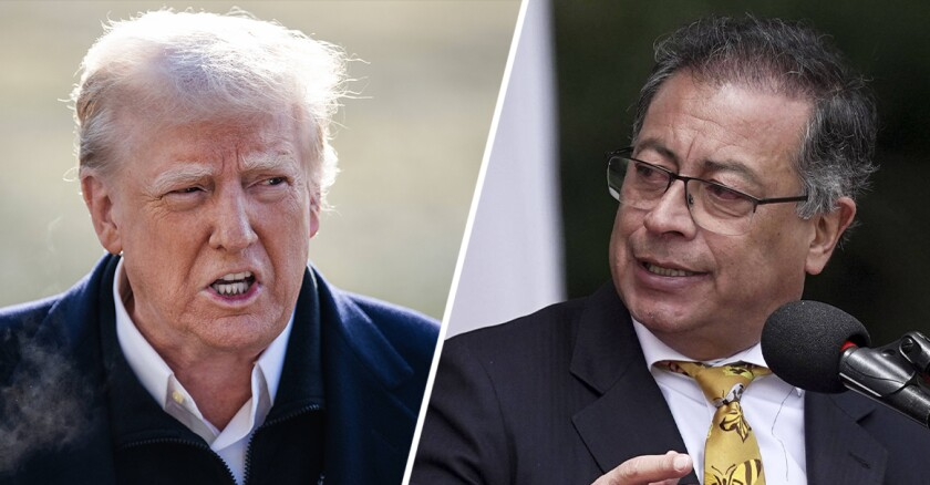 AlertesInfos's tweet image. 🚨🇺🇸🇨🇴 FLASH | Donald Trump MENACE la Colombie : "le président colombien devrait faire attention à son cul". (conférence de presse)