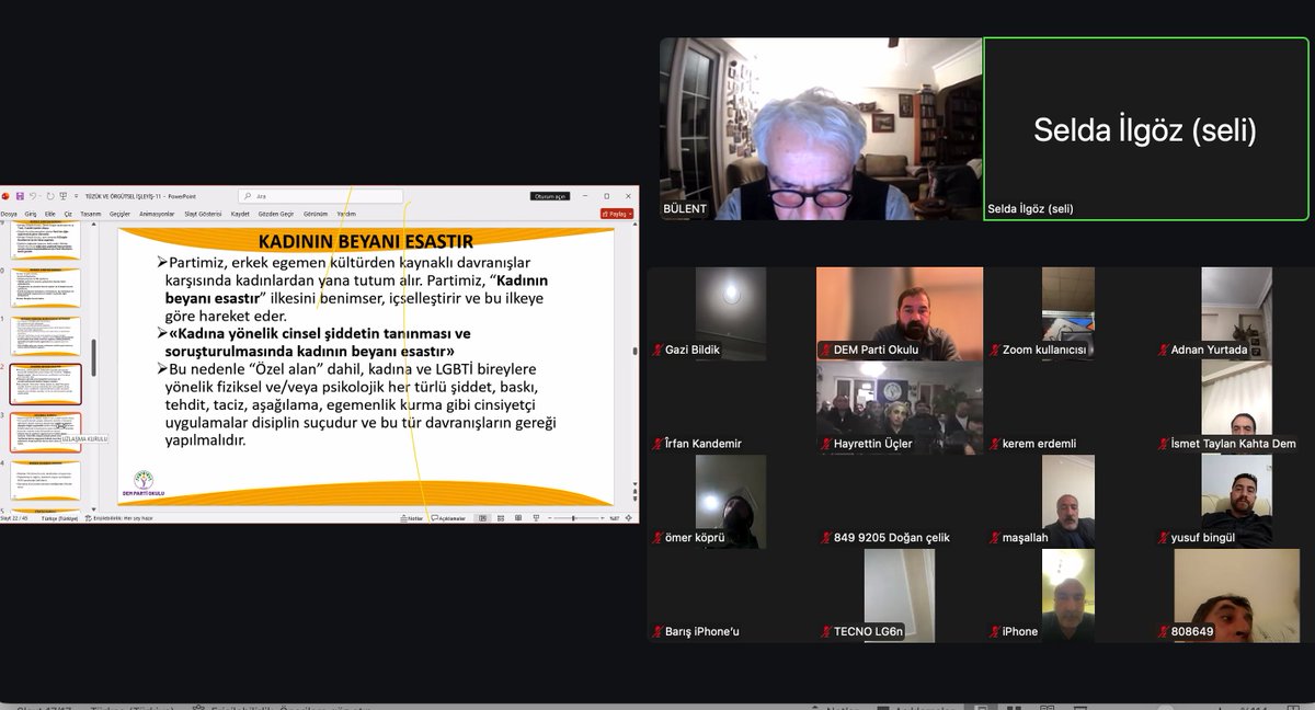 DEM Parti Akşam Okulu devam ediyor! Adıyaman, Bitlis, Muş ve Tekirdağ örgütlerimizden 76 arkadaşımızla birlikte Tüzük ve İl-İlçe Örgütsel İşleyiş Eğitimimizi gerçekleştirdik 🦚☀️