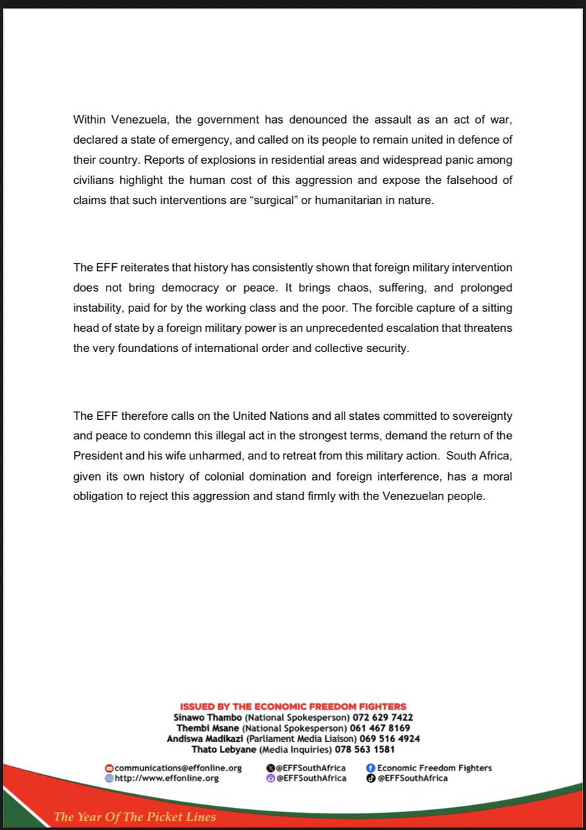 The EFF’s Statement on the United States of America’s Attack on Venezuela and Capture of President Nicolás Maduro

-President Trump’s boastful and reckless rhetoric, including his public celebration of the attack and crude references to Venezuela’s natural resources, exposes the