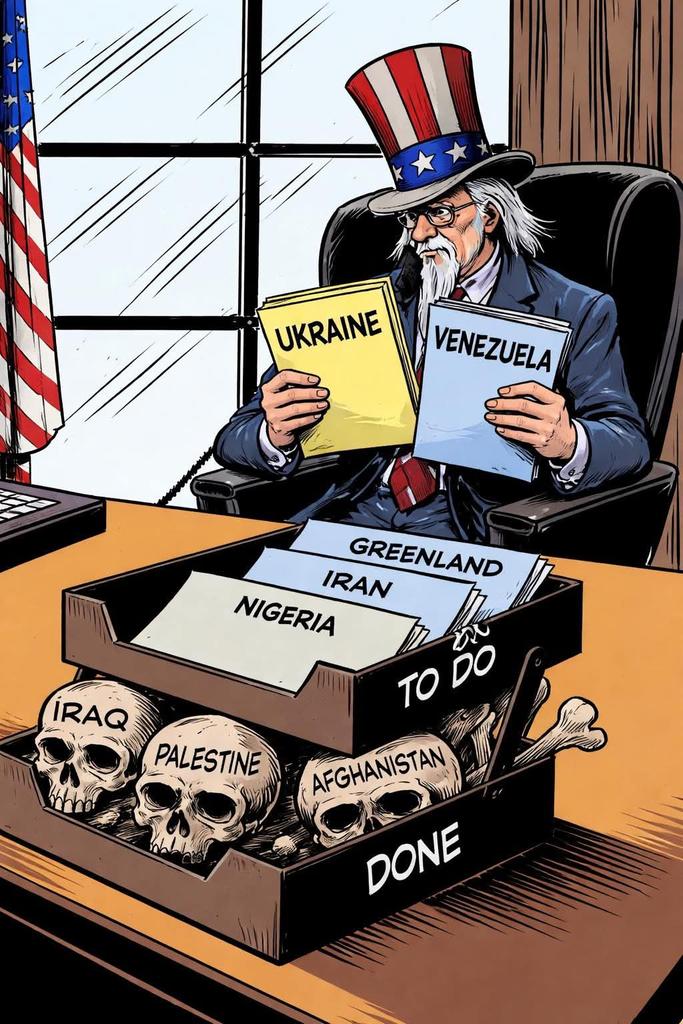 indoprogress's tweet photo. We strongly condemn the US military attack on Venezuela, a sovereign nation, as well as the kidnapping of President Nicolas Maduro and his wife. All forms of imperialism must be ended. https://t.co/LvUYSQjLBx