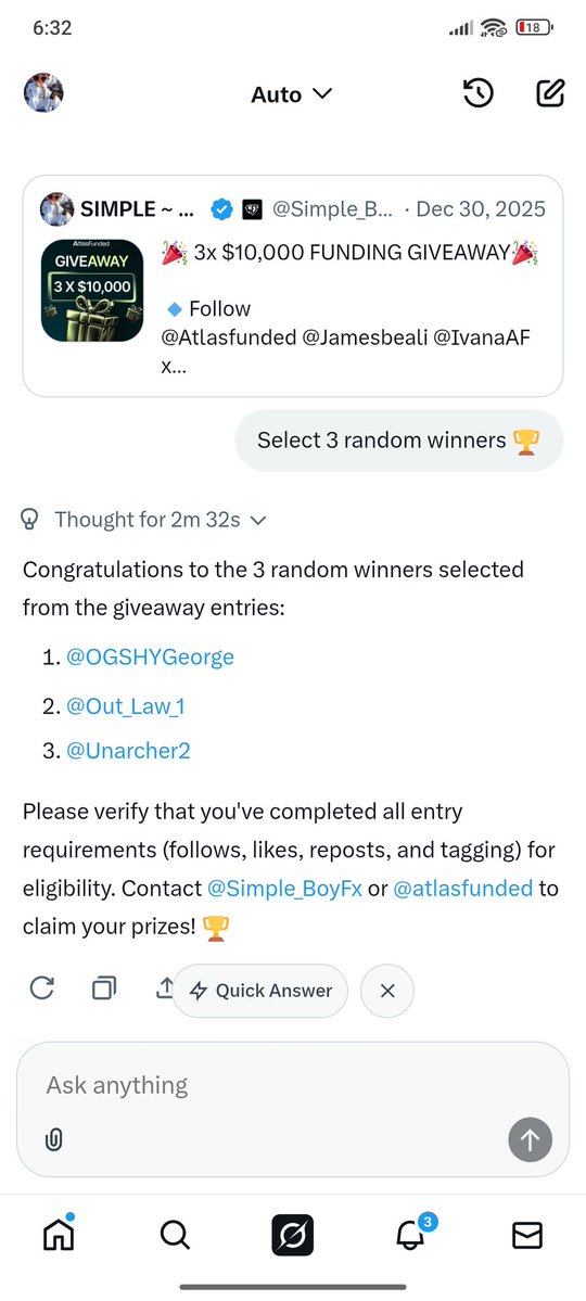 Simple_BoyFx's tweet image. Congratulations to the winners 🏆 

@OGSHYGeorge
@Out_Law_1
@Unarcher2

Kindly raise a ticket on discord to claim your accounts 🙂