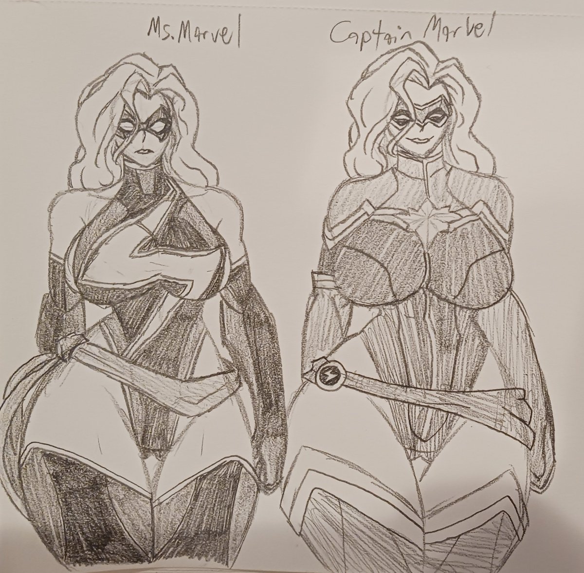 DarkslagG1's tweet image. Carol Danvers sketches