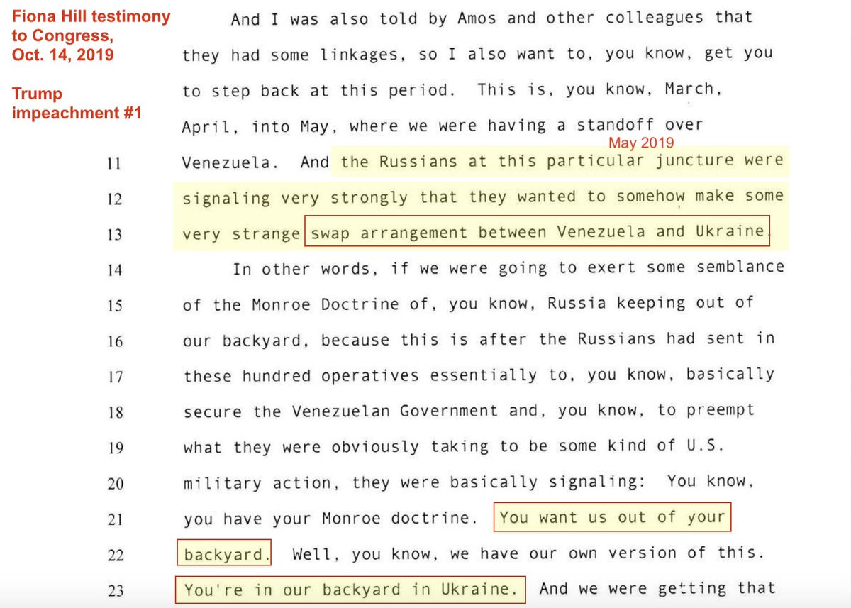 In  2019 had Rusland een voorstel voor Trump: "Jullie krijgen Venezuela, wij Oekraïne "
Dit bedoel ik de hele tijd