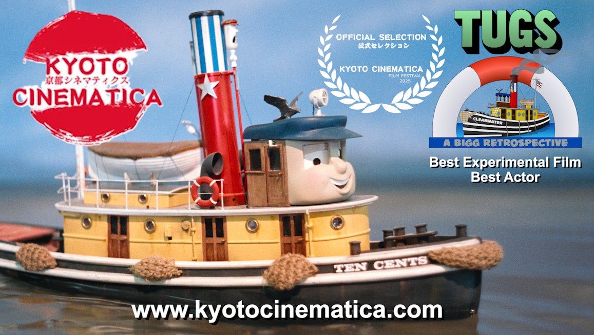 We've had a heads up that <a href="/kyotocinematica/">Kyoto Cinematica</a>'s online screenings will go live tomorrow! Good luck to all the filmmakers out there taking part in this event!🎬

Here's to hoping 'TUGS: A Bigg Retrospective' wins in its two award categories, as well!
kyotocinematica.com 🎞️🎥