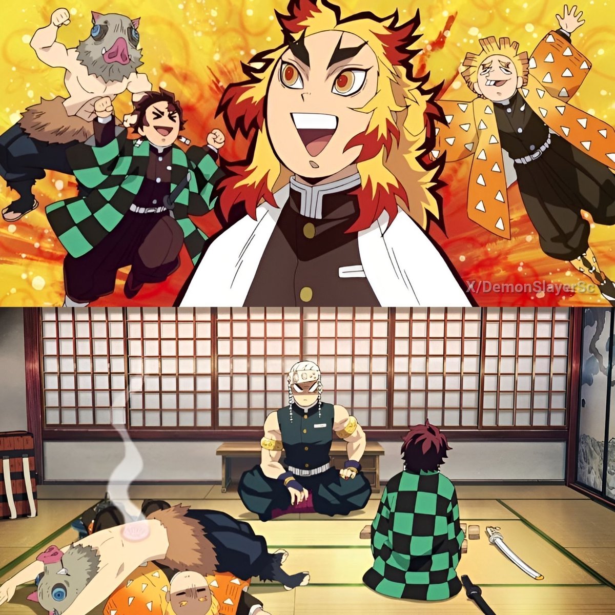 DemonSlayerDP's tweet image. Two different types of big brothers 😭