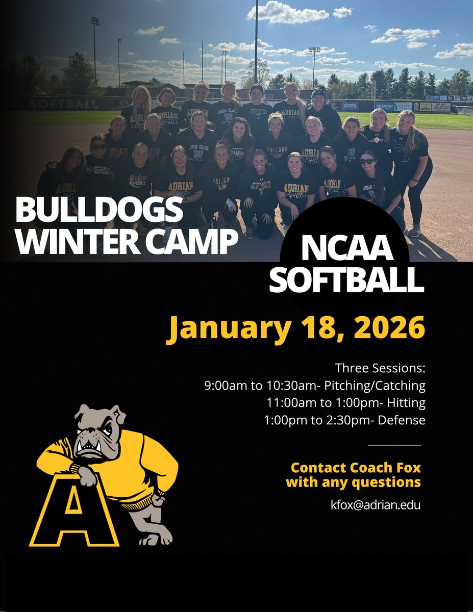 Adrian College NCAA Softball tweet media