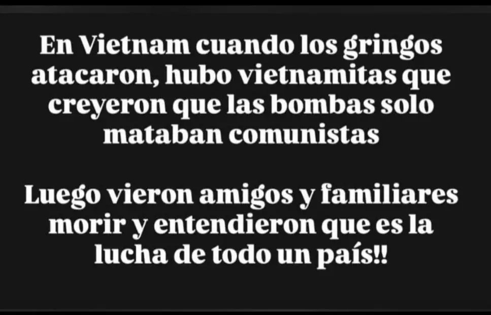 ¡Seremos tu Vietnam Latinoamericano! 🔥🚩

#CubaConVenezuela