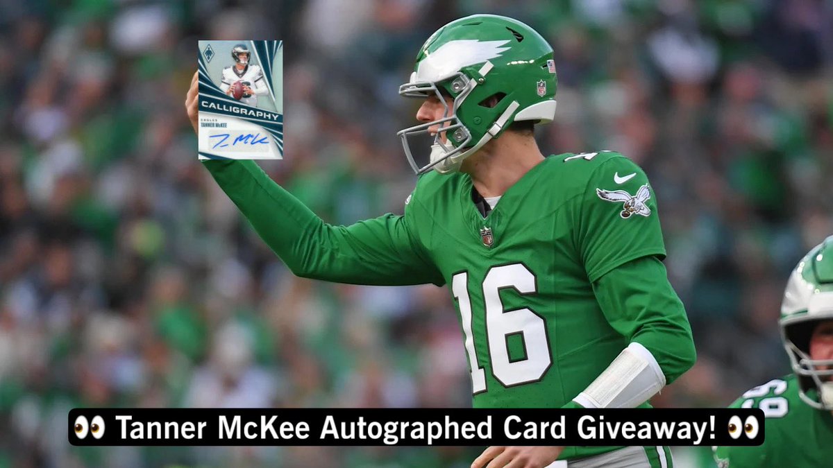 DiBonaNFL's tweet image. 🚨 TANNER MCKEE AUTO GIVEAWAY! 🚨

Let’s keep the Eagles winning streak alive with a Tanner McKee autographed card giveaway! 👀

Here’s how to enter:

1) Follow @DiBonaNFL
2) Tag someone in a reply
3) Like and retweet this tweet

Winner selected on January 5th!