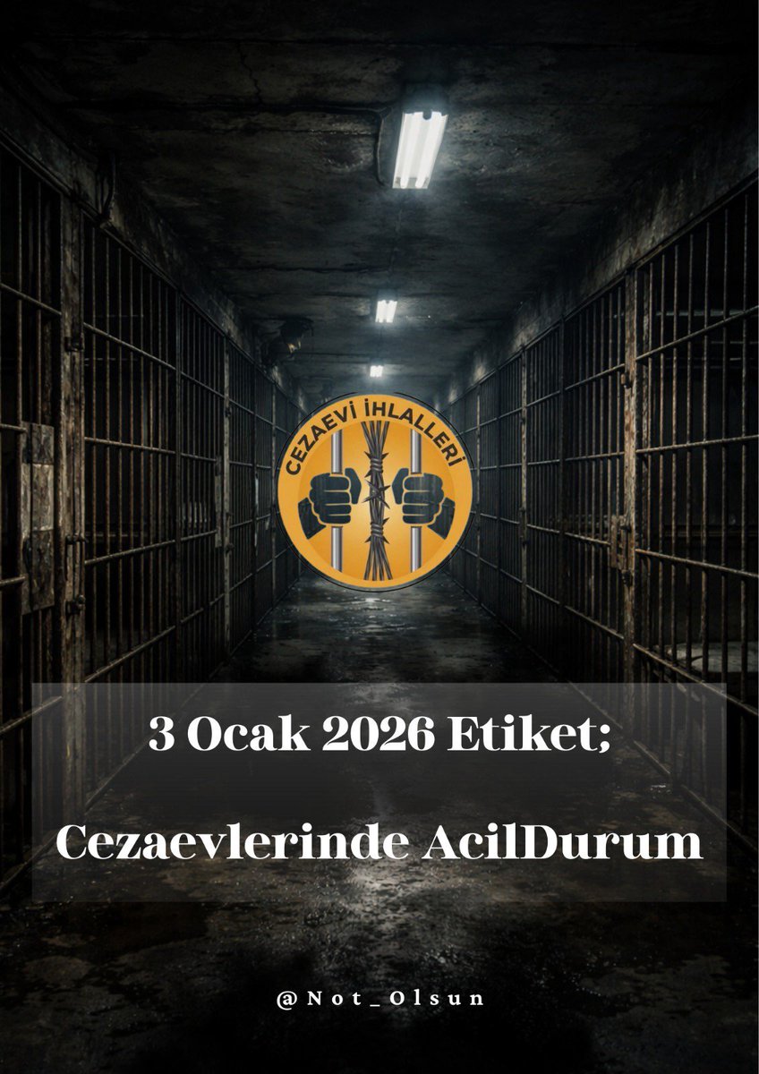 ETİKETİMİZ ‼️‼️

Cezaevlerinde AcilDurum