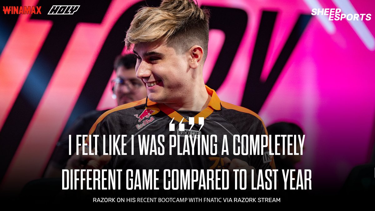 Sheep_Esports's tweet image. FNC Razork 🇪🇸 on the recent bootcamp with Fnatic’s 🇬🇧 new roster: "The bootcamp was a 10/10 I felt like I was playing a completely different game compared to last year"