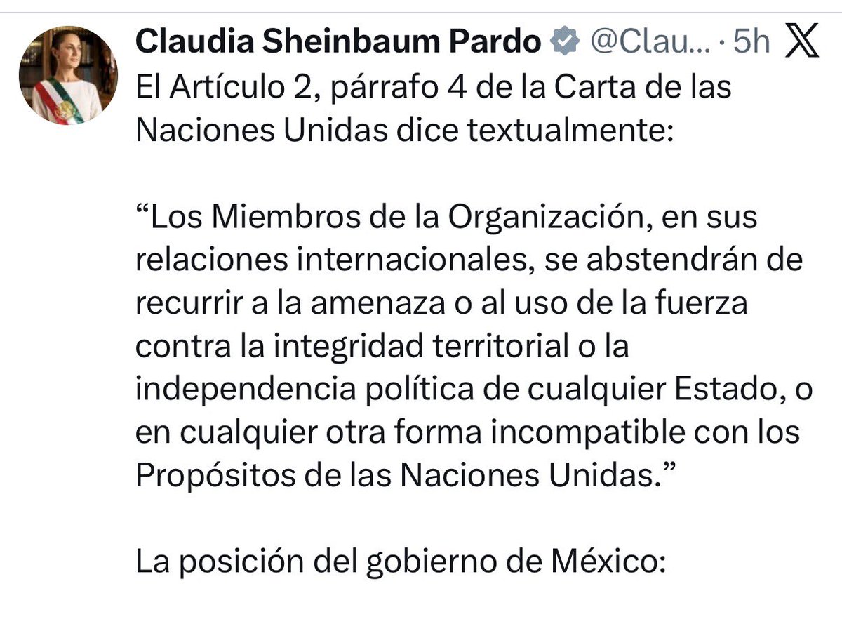 ArturoVill7's tweet image. Nunca vi a Claudia Sheinbaum pronunciándose por los crímenes de lesa humanidad cometidos por la dictadura de Nicolás Maduro.

Nunca la vi citando a las Naciones Unidas para condenar las violaciones sistemáticas a los derechos humanos en Venezuela.

Es usted una hipócrita,…