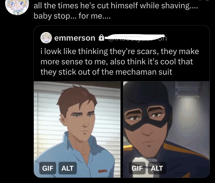 1eatbugs4lunch's tweet image. bringing this out of priv bc i can't be the only one who though his facial hair was scars at first