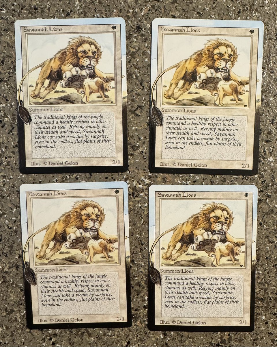 Freshly done Savannah Lions for mono W! #premodern