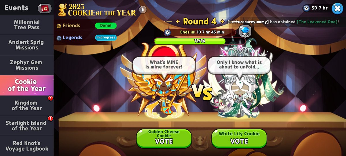 BNebbie's tweet photo. Late Post but Cookie Run Kingdom, did u have to put these two for me to pick over Q-Q for 200 gems.

#cookierunkigdom #cookierunkingdomvoting https://t.co/fldpgDnzaZ