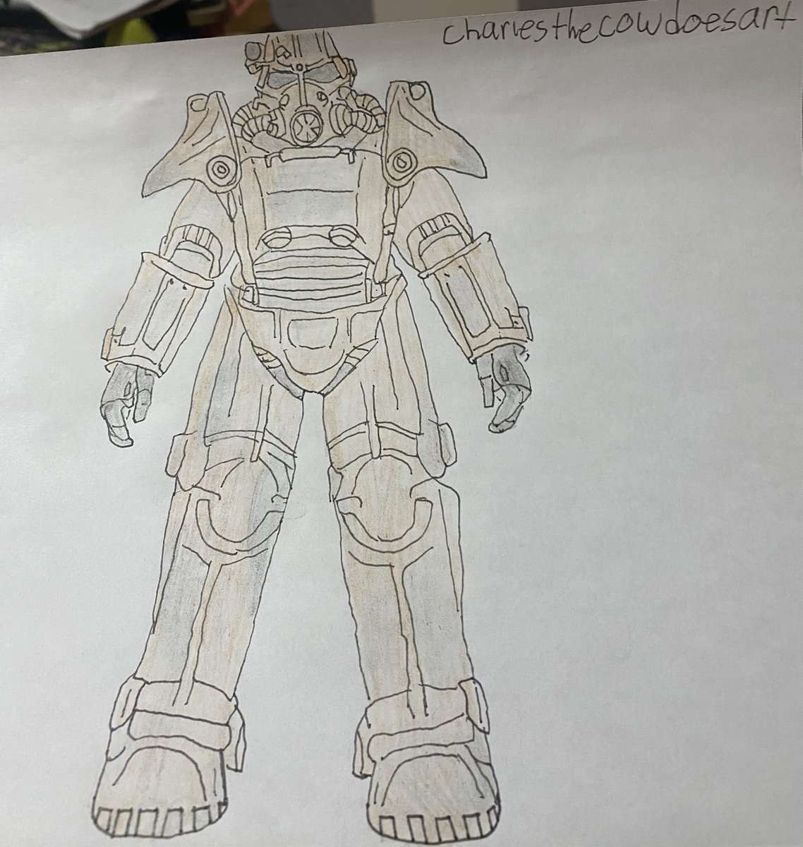 Fallout Power Armor Fanart. @Fallout #fallout4 #powerarmor #fanart, image size:1138x1200