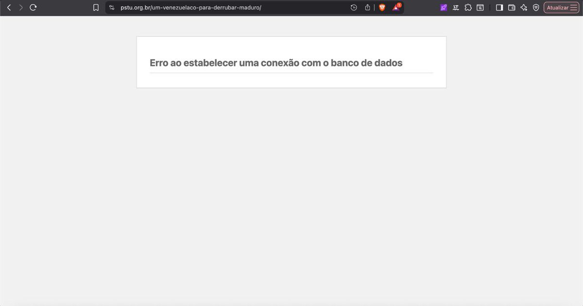 Calloshccp's tweet image. O PSTU é um partido tão patético, que hoje, com o sequestro do Maduro pelos EUA, eles correram e derrubaram todas as matérias do site deles que falavam sobre a venezuela e pediam pela derrubada do governo Maduro. Que Fera!