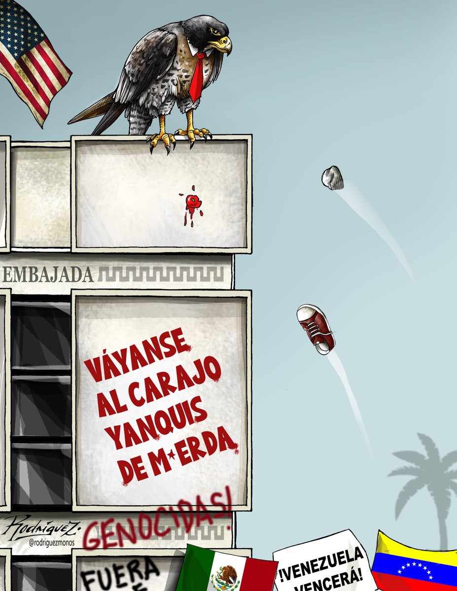 rodriguezmonos's tweet photo. "Al carajo"
#Venezuela #venezuelainvasion @realDonaldTrump @USEmbassyMEX #PuebloALaCalle #NicolasMaduro #VenezuelaNoEstáSola @RompevientoTV @Laiguanatv #Caracas #Miraflores @SRE_mx @eledesmaa #InvasionPorElPetroleo @temoris #TrumpLosSecuestro #ONU https://t.co/sosjNWkdDl